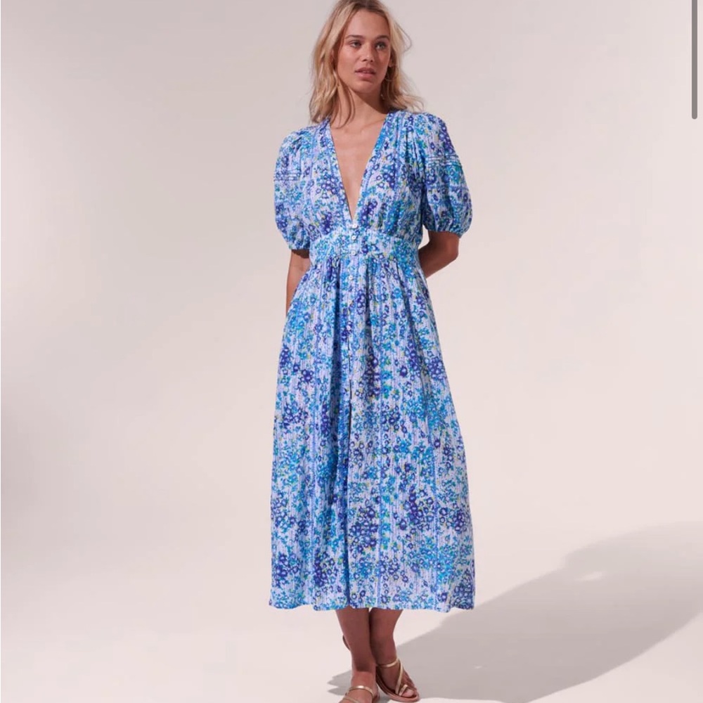 Reine Midi Dress in Blue Aquarelle
Poupette St Barth M